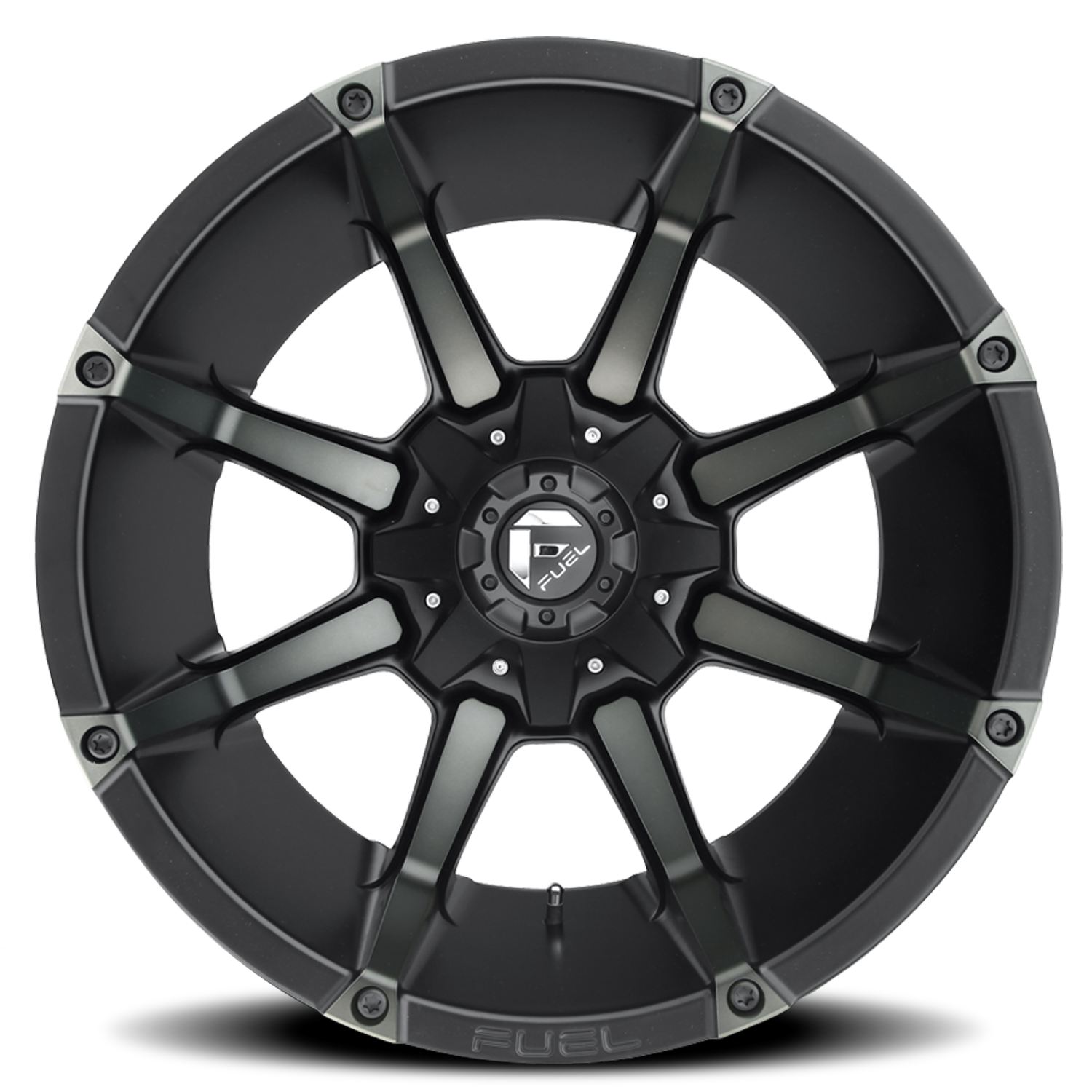 Aluminum Wheels 20X10 Coupler D556 6 On 135/6 On 139.7 Matte Black/Machined Dark Tint 106.1 Bore -18 Offset 8 Spoke Fuel Off Road Wheels