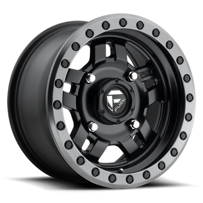 Aluminum Wheels 15X7 Anza UTV D557 4 On 156 Matte Black Beadlock 132 Bore 38 Offset 5 Spoke Fuel Off Road Wheels