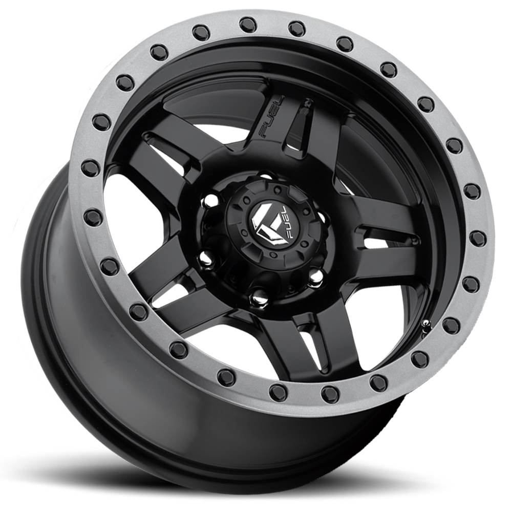 Aluminum Wheels 18X9 Anza D557 6 On 139.7 Matte Black 106.1 Bore 19 Offset 5 Spoke Fuel Off Road Wheels