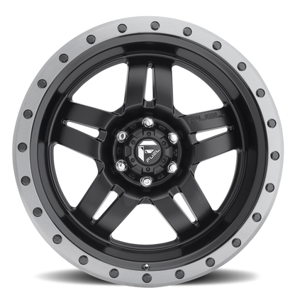 Aluminum Wheels 18X9 Anza D557 6 On 139.7 Matte Black 106.1 Bore 19 Offset 5 Spoke Fuel Off Road Wheels