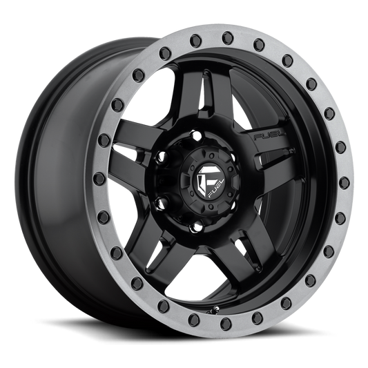 Aluminum Wheels 20X9 Anza D557 8 On 165.1 Matte Black 125.2 Bore 1 Offset 5 Spoke Fuel Off Road Wheels