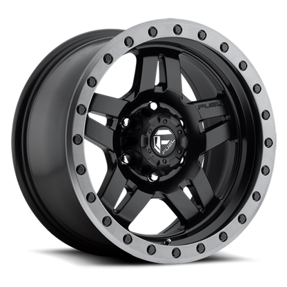 Aluminum Wheels 20X9 Anza D557 6 On 139.7 Matte Black 108 Bore 1 Offset 5 Spoke Fuel Off Road Wheels