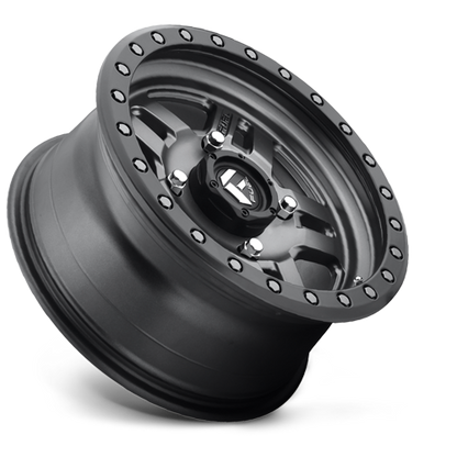 Aluminum Wheels 15X7 Anza UTV D558 4 On 156 Matte Anthracite Gray Black Ring 132 Bore 13 Offset 5 Spoke Fuel Off Road Wheels
