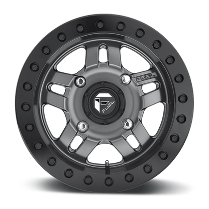 Aluminum Wheels 15X7 Anza UTV D558 4 On 156 Matte Anthracite Gray Black Ring 132 Bore 13 Offset 5 Spoke Fuel Off Road Wheels