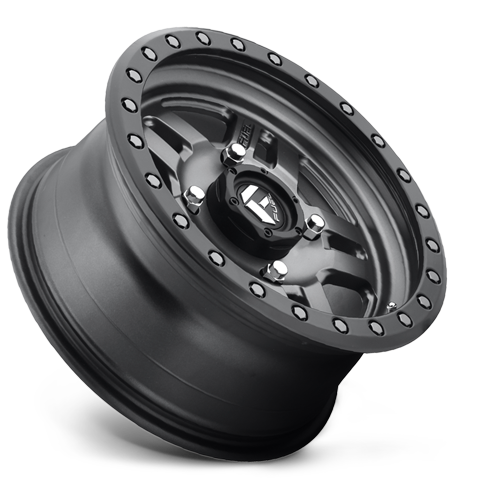 Aluminum Wheels 15X7 Anza UTV D558 4 On 156 Matte Anthracite Gray Black Ring 132 Bore 38 Offset 5 Spoke Fuel Off Road Wheels