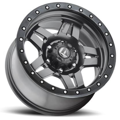 Aluminum Wheels 17X8.5 Anza D558 5 On 127 Matte Gunmetal Gray 78.1 Bore -6 Offset 5 Spoke Fuel Off Road Wheels