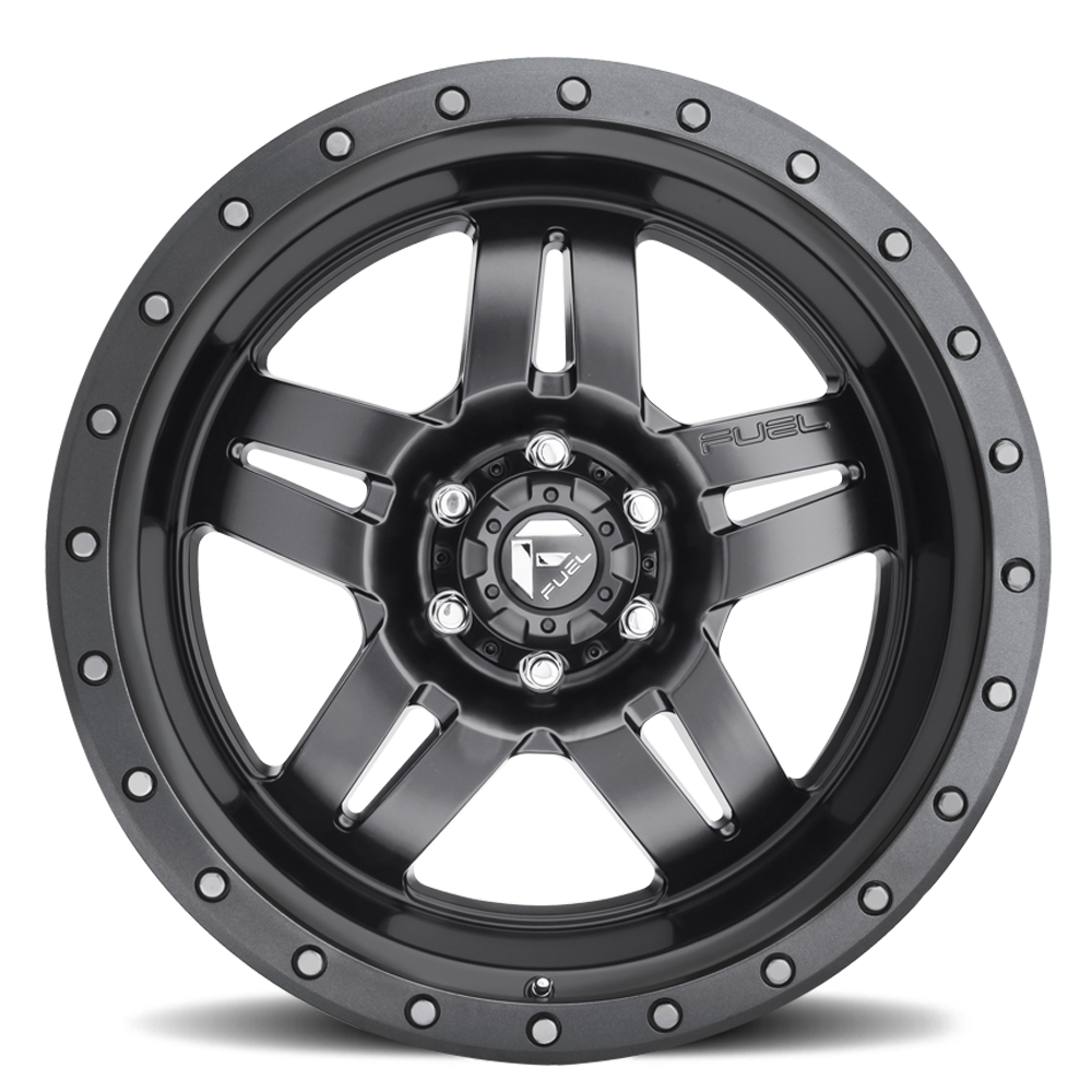 Aluminum Wheels 18X9 Anza D558 8 On 170 Matte Gunmetal Gray 125.1 Bore 1 Offset 5 Spoke Fuel Off Road Wheels