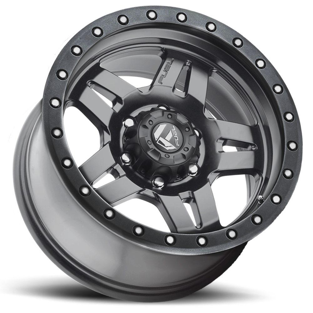 Aluminum Wheels 18X9 Anza D558 5 On 150 Matte Gunmetal Gray 110.3 Bore 20 Offset 5 Spoke Fuel Off Road Wheels