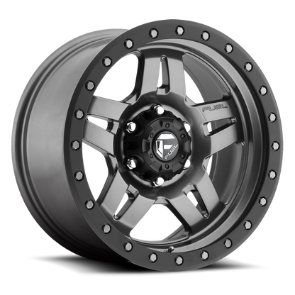 Aluminum Wheels 18X9 Anza D558 6 On 139.7 Matte Gunmetal Gray 106.1 Bore 19 Offset 5 Spoke Fuel Off Road Wheels