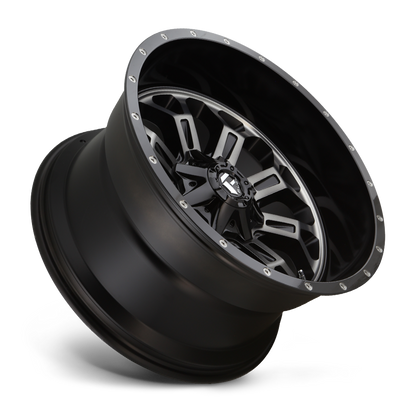 Aluminum Wheels 18X9 Crush D561 5 On 139.7/5 On 150 Gloss Black Double Dark Tint Machined Face 110.3 Bore 1 Offset 8 Spoke Fuel Off Road Wheels