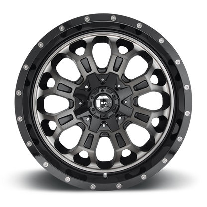 Aluminum Wheels 18X9 Crush D561 6 On 135/6 On 139.7 Gloss Black Double Dark Tint Machined Face 106.4 Bore 1 Offset 8 Spoke Fuel Off Road Wheels