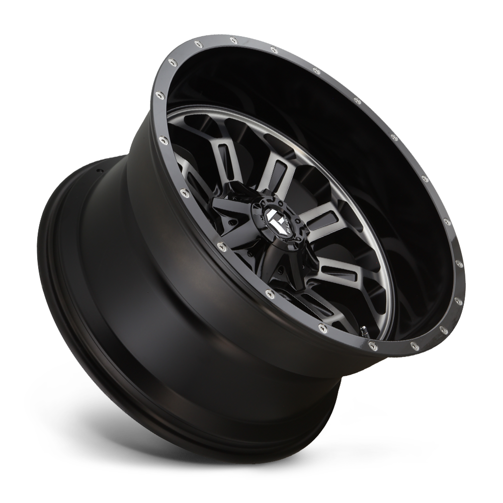 Aluminum Wheels 20X9 Crush D561 6 On 135/6 On 139.7 Gloss Black Double Dark Tint Machined Face 106.4 Bore 20 Offset 8 Spoke Fuel Off Road Wheels