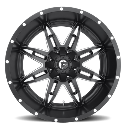 Aluminum Wheels 18X9 Lethal D567 8 On 165.1 Matte Black Milled 125.2 Bore 1 Offset Fuel Off Road Wheels