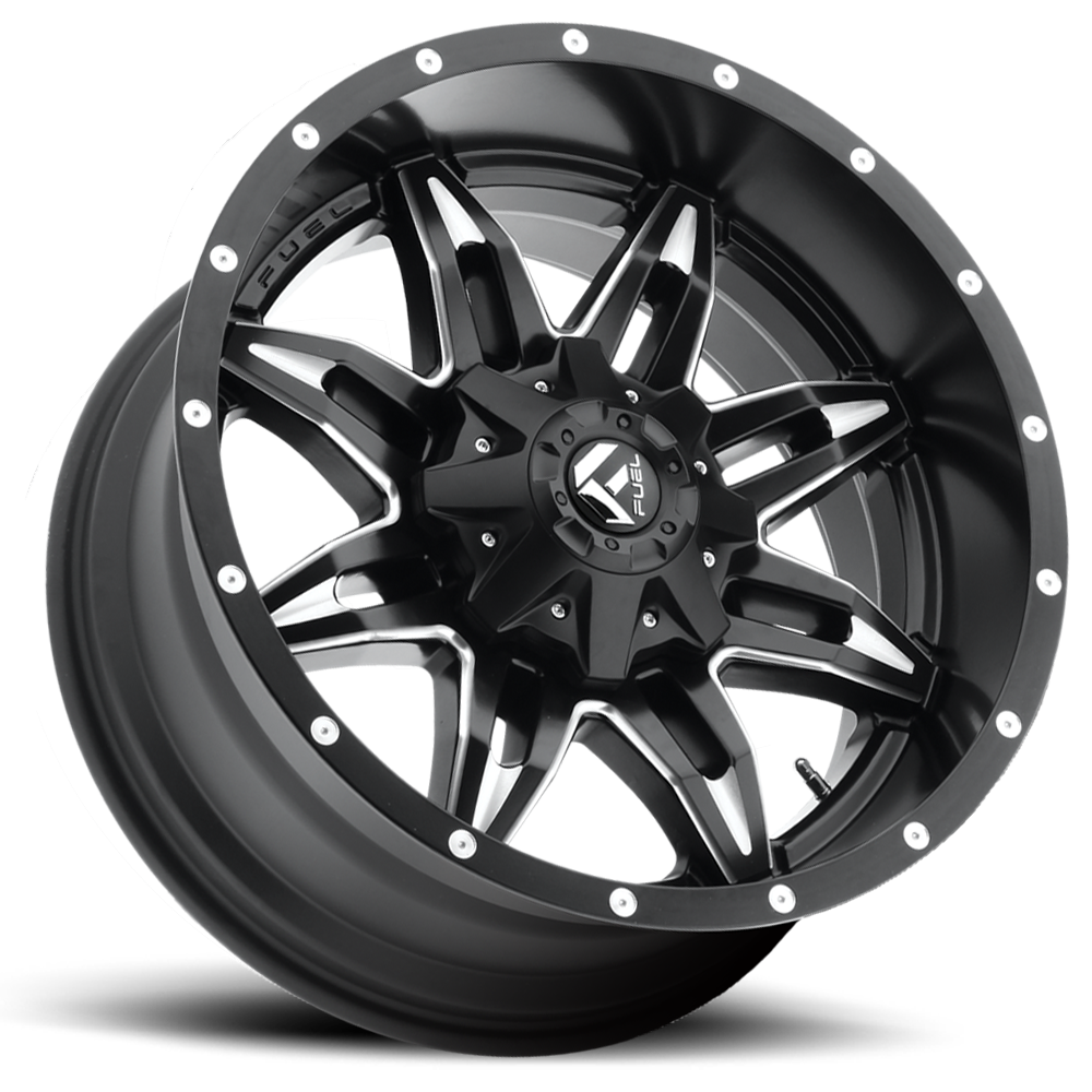 Aluminum Wheels 18X9 Lethal D567 6 On 135/6 On 139.7 Matte Black Milled 106.4 Bore 1 Offset Fuel Off Road Wheels