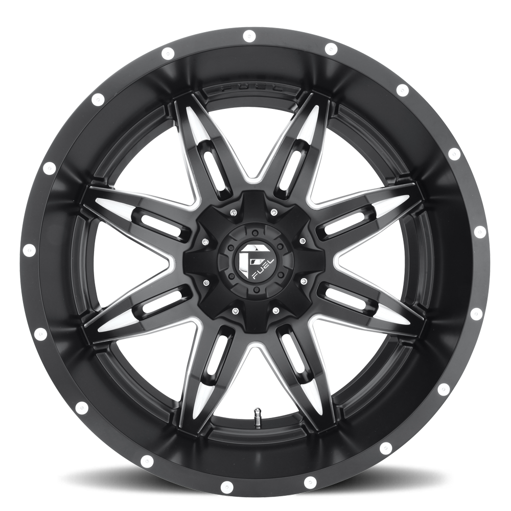 Aluminum Wheels 20X10 Lethal D567 5 On 139.7/5 On 150 Matte Black Milled 110.3 Bore -12 Offset Fuel Off Road Wheels