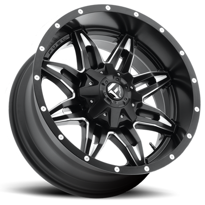 Aluminum Wheels 20X9 Lethal D567 6 On 135/6 On 139.7 Matte Black Milled 106.4 Bore 1 Offset Fuel Off Road Wheels