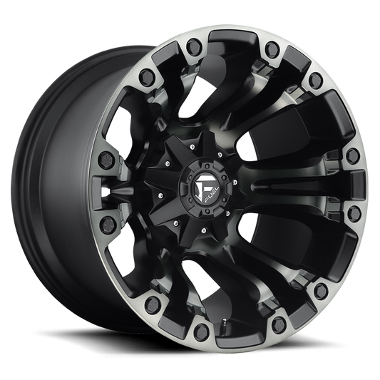 Aluminum Wheels 17X9 Vapor D569 5 On 114.3/5 On 127 Matte Black Double Dark Tint 78.1 Bore 1 Offset 41 Lbs Fuel Off Road Wheels
