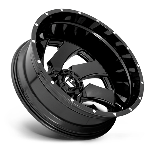 Dually Wheels 20X8.3 Cleaver Dually D574 8 On 170 Gloss Black Milled 125.1 Bore -202 Offset Multi Spoke Outer Dually Fuel Off Road Wheels