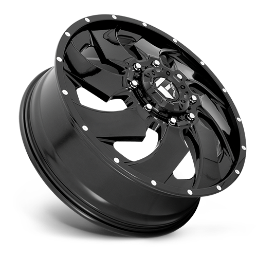 Dually Wheels 20X8.3 Cleaver Dually D574 8 On 170 Gloss Black Milled 125.1 Bore 105 Offset Multi Spoke Front Dually Fuel Off Road Wheels