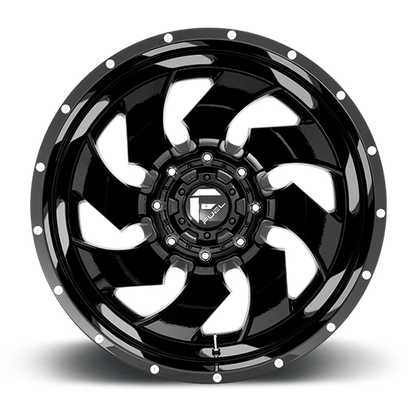Dually Wheels 20X8.3 Cleaver Dually D574 8 On 165.1 Gloss Black Milled 117 Bore -246 Offset Multi Spoke Outer Dually Fuel Off Road Wheels