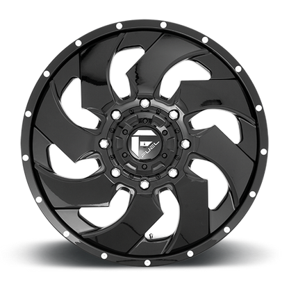 Dually Wheels 20X8.3 Cleaver Dually D574 8 On 165.1 Gloss Black Milled 117 Bore 105 Offset Multi Spoke Front Dually Fuel Off Road Wheels