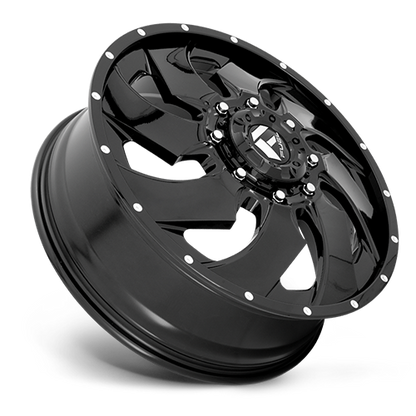 Dually Wheels 20X8.3 Cleaver Dually D574 8 On 210 Gloss Black Milled 154.3 Bore 105 Offset Multi Spoke Front Dually Fuel Off Road Wheels