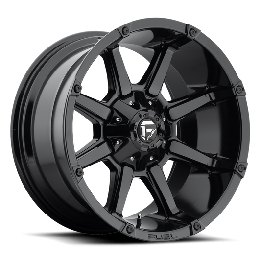 Aluminum Wheels 20X9 Coupler D575 8 On 165.1 Gloss Black 125.2 Bore 1 Offset 8 Spoke Fuel Off Road Wheels