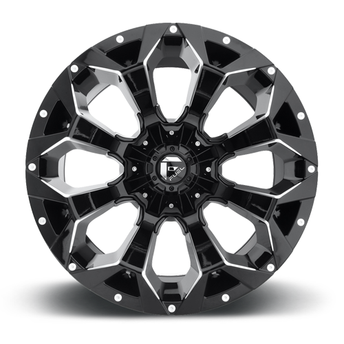 Aluminum Wheels 20X10 Assault D576 5 On 139.7/5 On 150 Gloss Black/Milled 110.3 Bore -18 Offset 8 Spoke Fuel Off Road Wheels