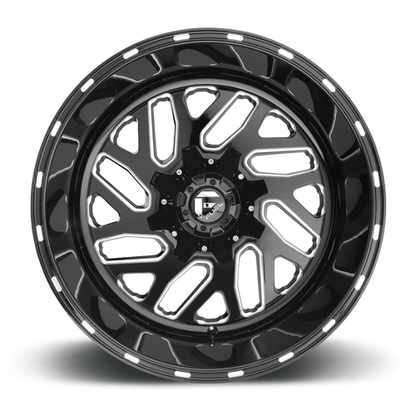 Aluminum Wheels 26X12 Triton D581 6 On 135/6 On 139.7 Gloss Black Milled 106.1 Bore -44 Offset Mesh Spoke Fuel Off Road Wheels