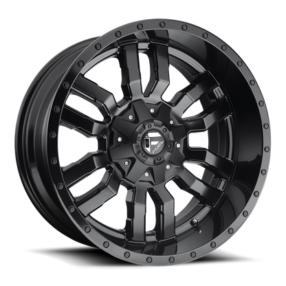 Aluminum Wheels 17X9 Sledge D596 5 On 139.7/5 On 150 Matte Black/Gloss Black Lip 110.1 Bore -12 Offset Fuel Off Road Wheels