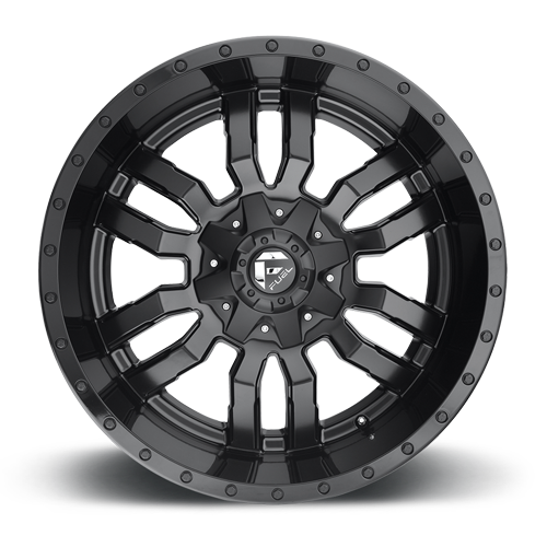 Aluminum Wheels 18X8 Sledge D596 6 On 139.7 Matte Black/Gloss Black Lip 106.3 Bore 35 Offset Fuel Off Road Wheels