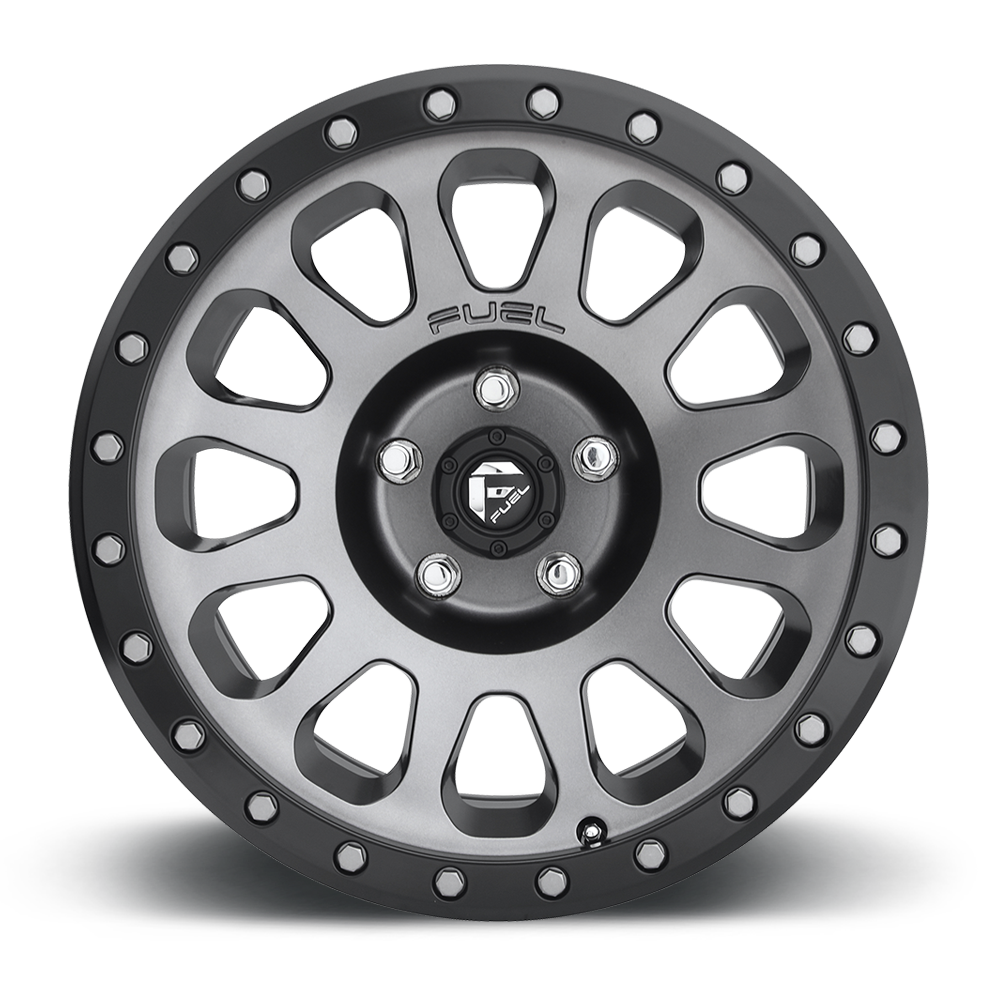 Aluminum Wheels 18X9 Vector D601 8 On 165.1 Anthracite Gray Black Bead Ring 125.2 Bore 1 Offset Fuel Off Road Wheels