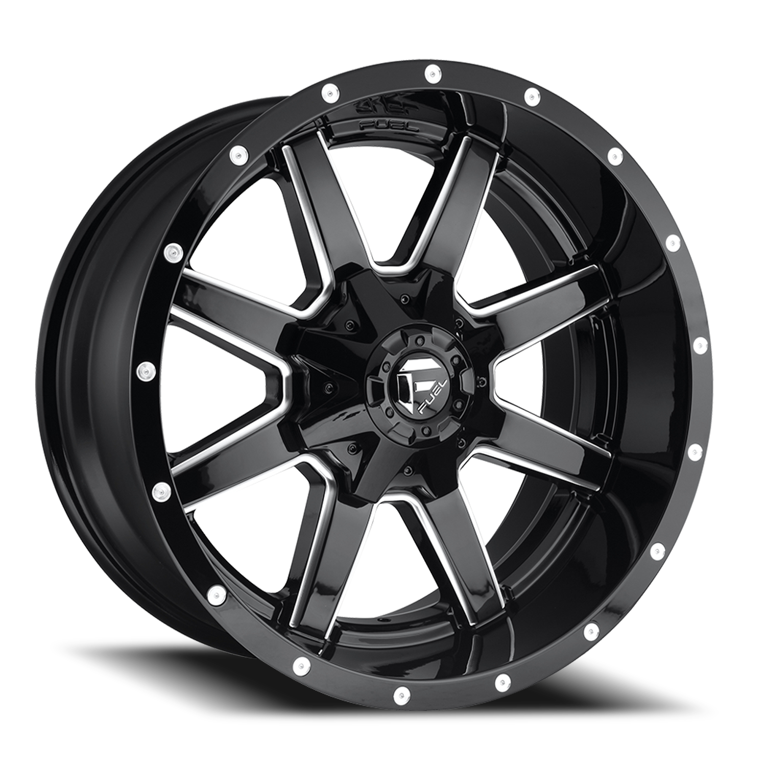 Aluminum Wheels 18X9 Maverick D610 6 On 135/6 On 139.7 Gloss Black Milled 106.1 Bore -13 Offset Fuel Off Road Wheels