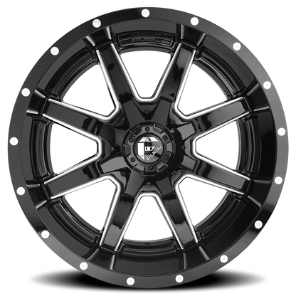 Aluminum Wheels 20X10 Maverick D610 8 On 165.1 Gloss Black Milled 125.2 Bore -18 Offset Fuel Off Road Wheels