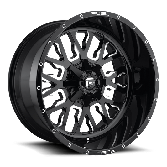 Aluminum Wheels 18X9 Stroke D611 8 On 165.1 Gloss Black Milled 125.2 Bore 1 Offset Fuel Off Road Wheels