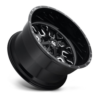 Aluminum Wheels 22X12 Stroke D611 6 On 135/6 On 139.7 Gloss Black Milled 106.1 Bore -44 Offset Fuel Off Road Wheels