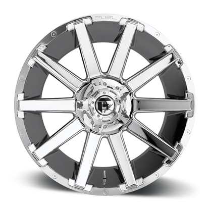 Aluminum Wheels 20X10 Contra D614 8 On 180 Chrome 124.3 Bore -18 Offset Multi Spoke Fuel Off Road Wheels