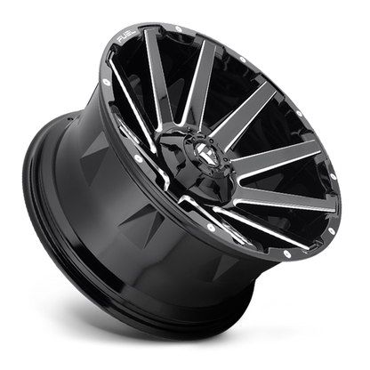 Aluminum Wheels 20X9 Contra D615 6 On 120/6 On 139.7 Gloss Black Milled 78.1 Bore 19 Offset Multi Spoke Fuel Off Road Wheels