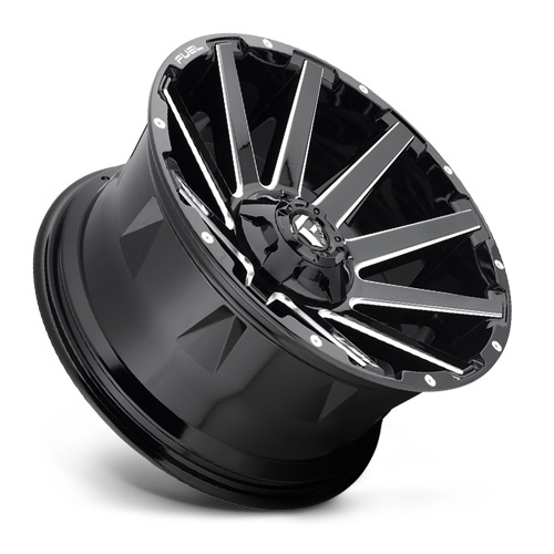 Aluminum Wheels 22X10 Contra D615 8 On 180 Gloss Black Milled 124.3 Bore -18 Offset Multi Spoke Fuel Off Road Wheels