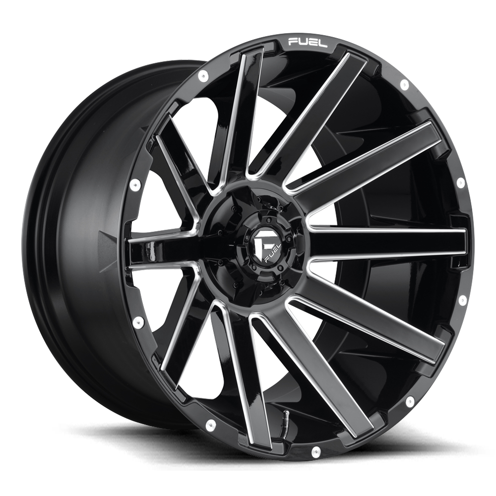 Aluminum Wheels 20X9 Contra D616 6 On 120/6 On 139.7 Matte Black Milled 78.1 Bore 19 Offset Multi Spoke Fuel Off Road Wheels