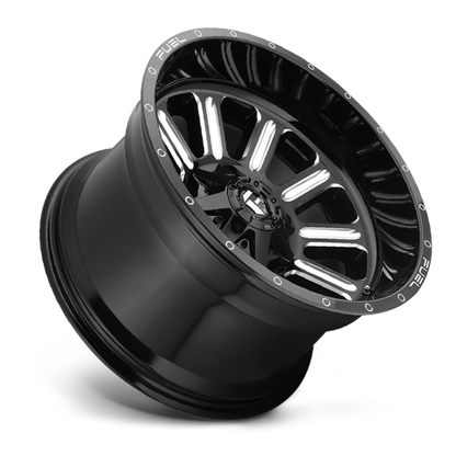 Aluminum Wheels 20X9 Hardline D620 6 On 120/6 On 139.7 Gloss Black Milled 78.1 Bore 19 Offset Fuel Off Road Wheels