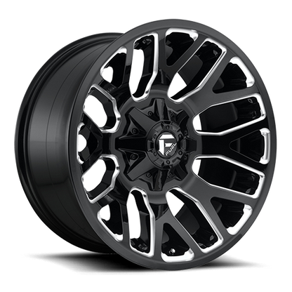 Aluminum Wheels 20X9 Warrior D623 5 On 114.3/5 On 127 Gloss Black/Milled 78.1 Bore 1 Offset Fuel Off Road Wheels