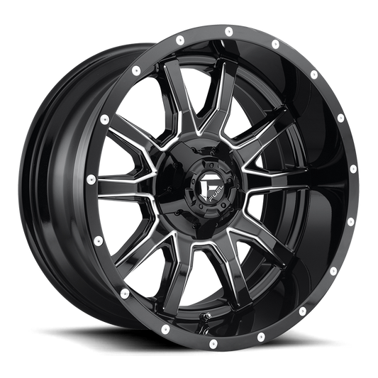 Aluminum Wheels 17X9 Vandal D627 5 On 114.3/5 On 127 Gloss Black/Milled 78.1 Bore 1 Offset Fuel Off Road Wheels