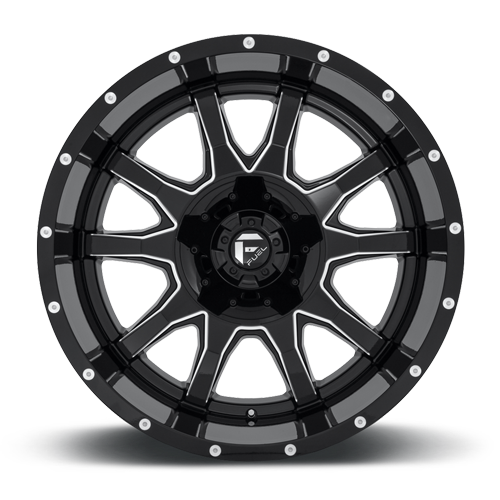 Aluminum Wheels 20X10 Vandal D627 6 On 135/6 On 139.7 Gloss Black Milled 106.1 Bore -19 Offset 2.22 Lip Fuel Off Road Wheels