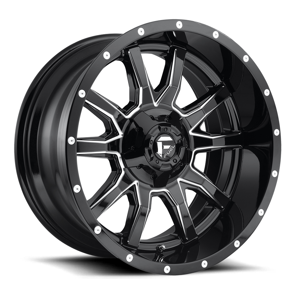 Aluminum Wheels 20X9 Vandal D627 8 On 180 Gloss Black Milled 124.2 Bore 20 Offset Fuel Off Road Wheels