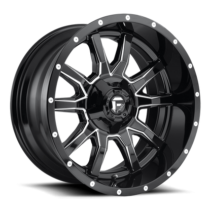Aluminum Wheels 20X9 Vandal D627 8 On 165.1 Gloss Black Milled 125.1 Bore 20 Offset Fuel Off Road Wheels