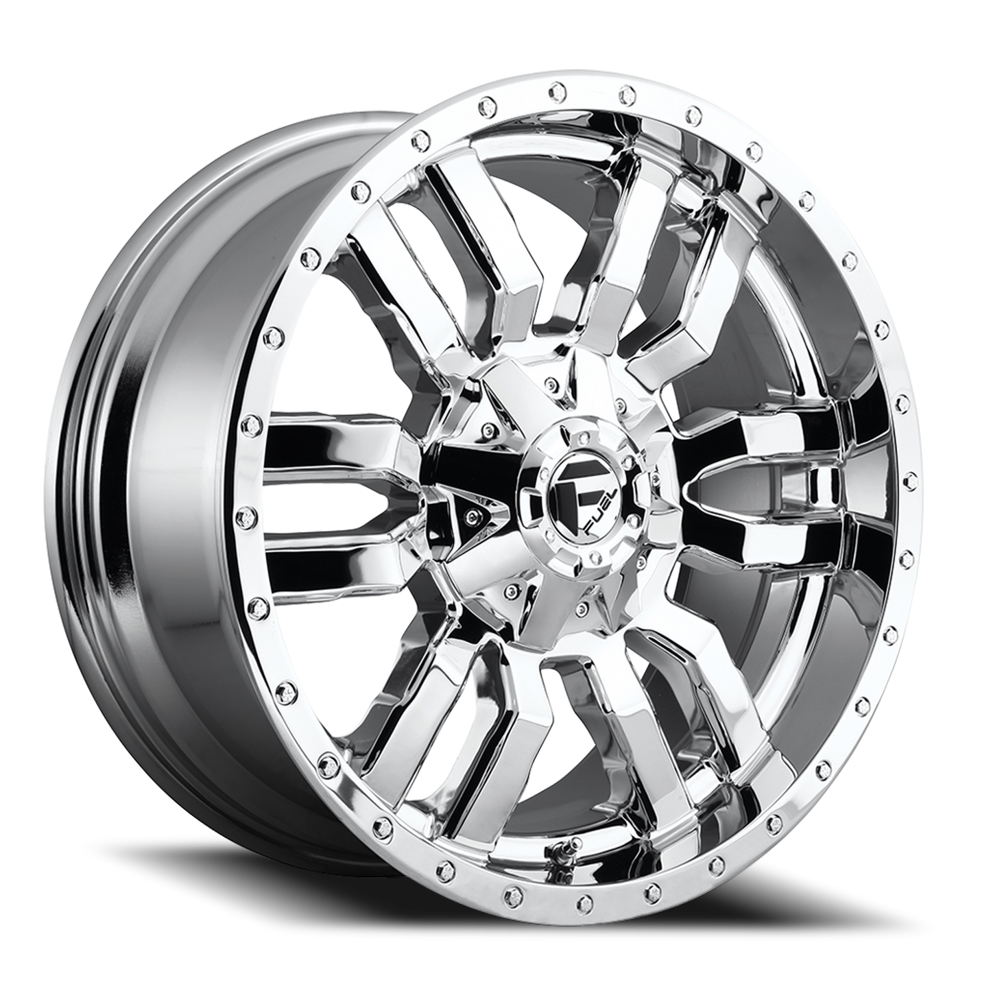 Aluminum Wheels 20X9 Sledge D631 8 On 165.1 Chrome Plated 125.1 Bore 1 Offset Fuel Off Road Wheels