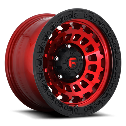Aluminum Wheels 18X9 Zephyr D632 5 On 150 Candy Red W/Matte Black Ring 110.2 Bore 1 Offset Fuel Off Road Wheels