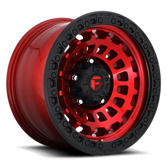 Aluminum Wheels 18X9 Zephyr D632 6 On 135 Candy Red W/Matte Black Ring 87.1 Bore 1 Offset Fuel Off Road Wheels