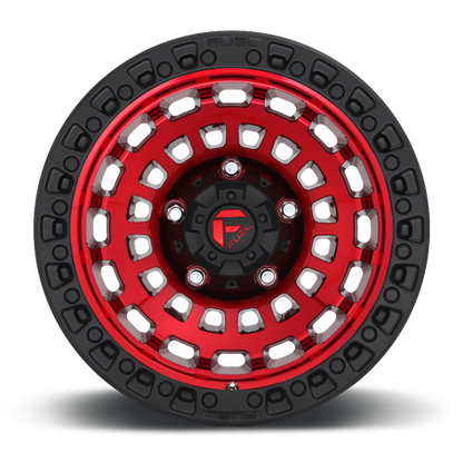 Aluminum Wheels 18X9 Zephyr D632 6 On 135 Candy Red W/Matte Black Ring 87.1 Bore 1 Offset Fuel Off Road Wheels